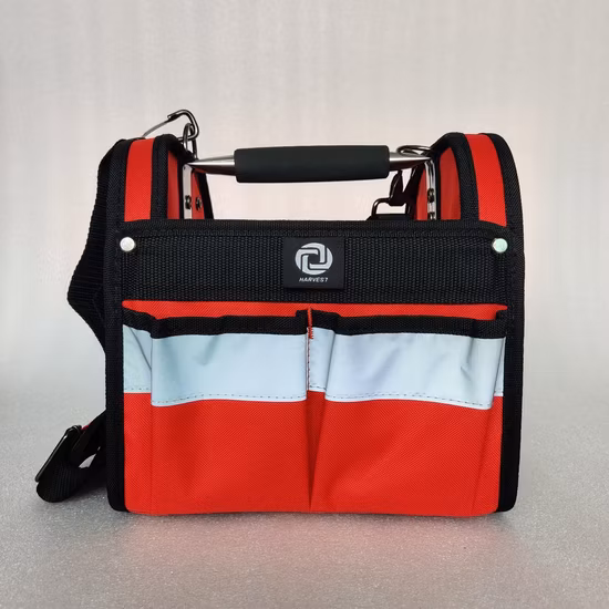 Sacos de ferramentas portáteis dobráveis dobráveis do OEM que detalham sacos de ferramentas com alça tubular de aço Saco de ferramentas de venda quente